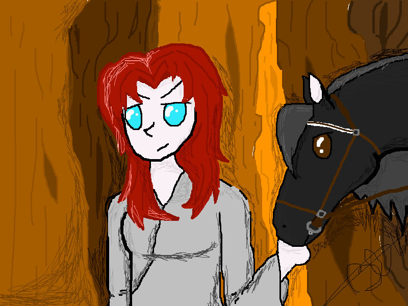 Thirrin and her Battle Trained Horse by Blueshsky on DeviantArt