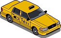 Pixelated 2007 Ford Crown Victoria Taxi