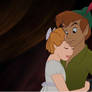 Peter Pan and Wendy a suprising hug