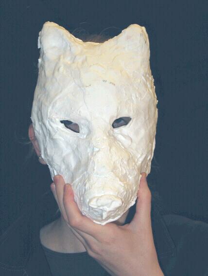 plaster fox mask