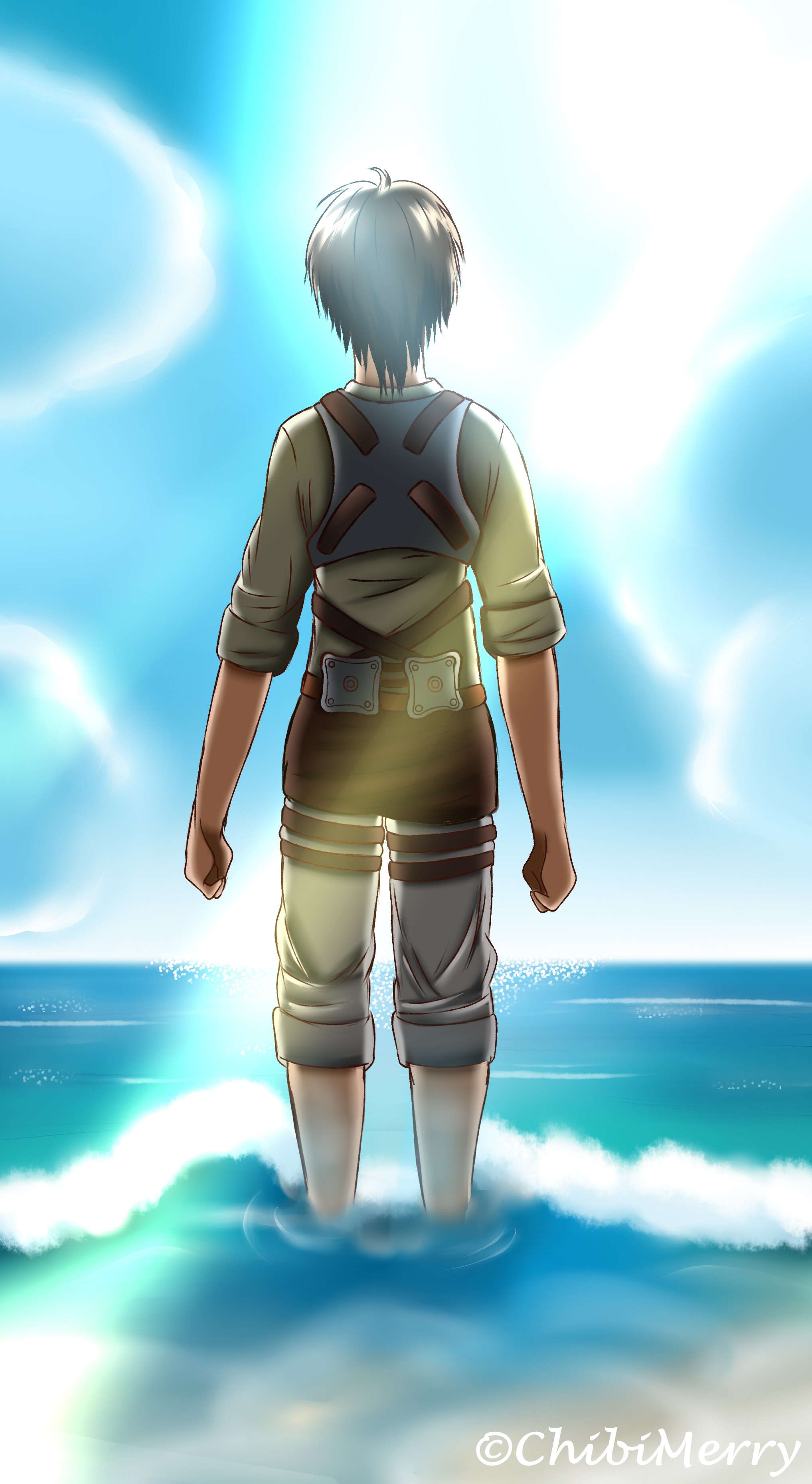 wallpapers Aot Ocean snk fanart the ocean by chibimerry