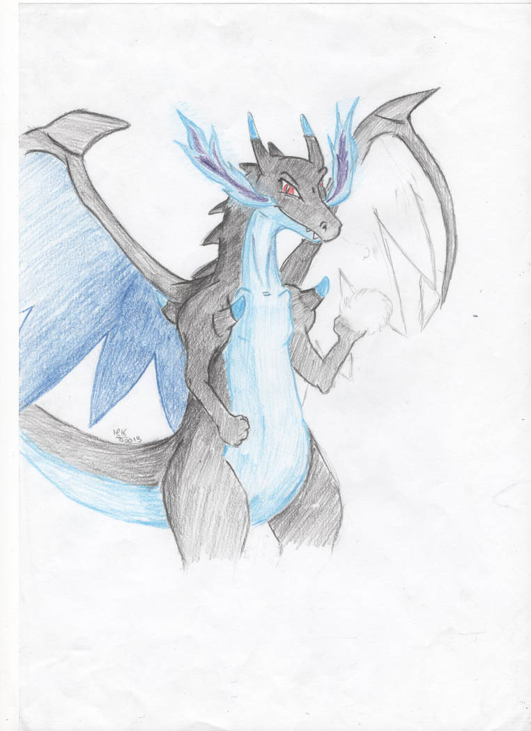 Mega Charizard X colored (work in progress) by MKTDragon on DeviantArt