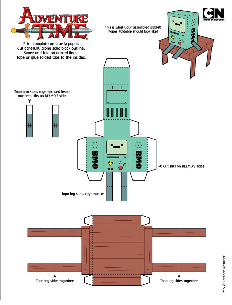 Jake Adventure Time Papercraft Templates