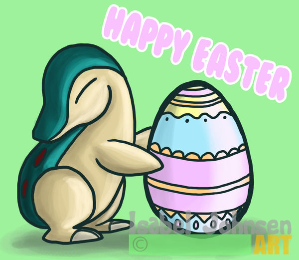 Cyndaquil Wishes you a Happy Easter