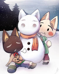 Eats the snowman