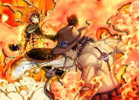 Natsu Dragneel and Fire Fist Ace