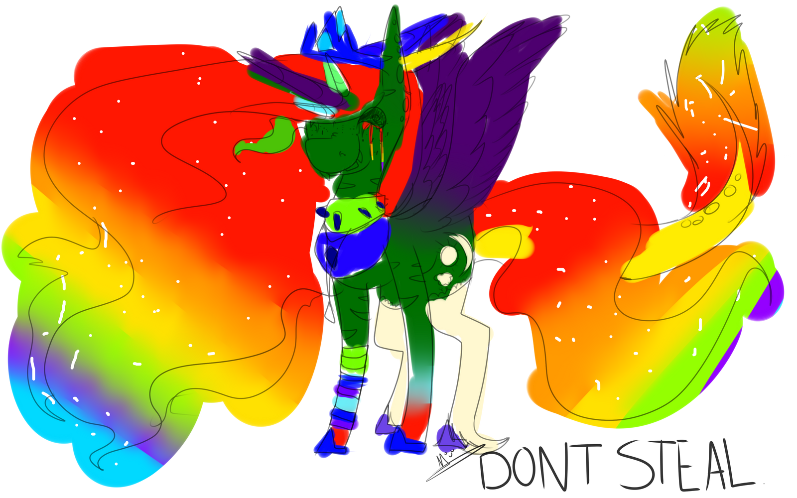 princess furry rainbow head dragon rawr dying chip