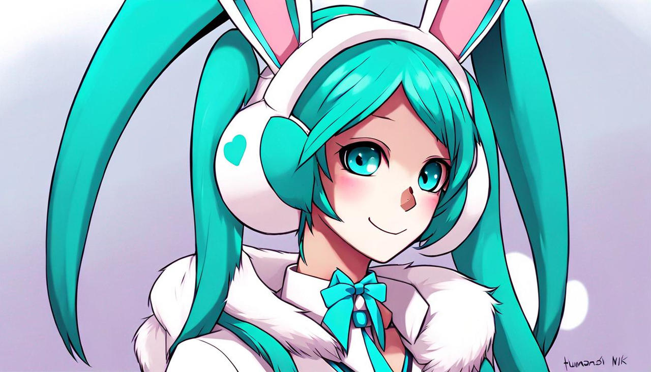 Miku Ride Rabbit Hatsune miku as a bunny by 456catiscool on DeviantArt