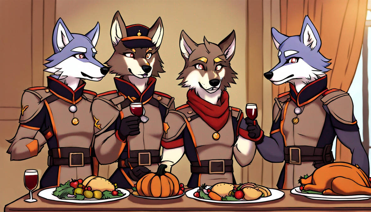 Thanksgiving Ranger Wolf soldiers celebrating thanksgiving by 456catiscool on DeviantArt
