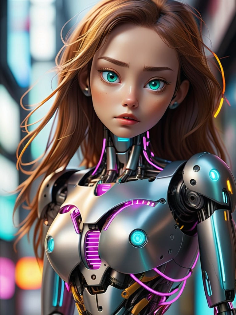Small Female Android Android Girl 002 by NeonNightmaster on DeviantArt
