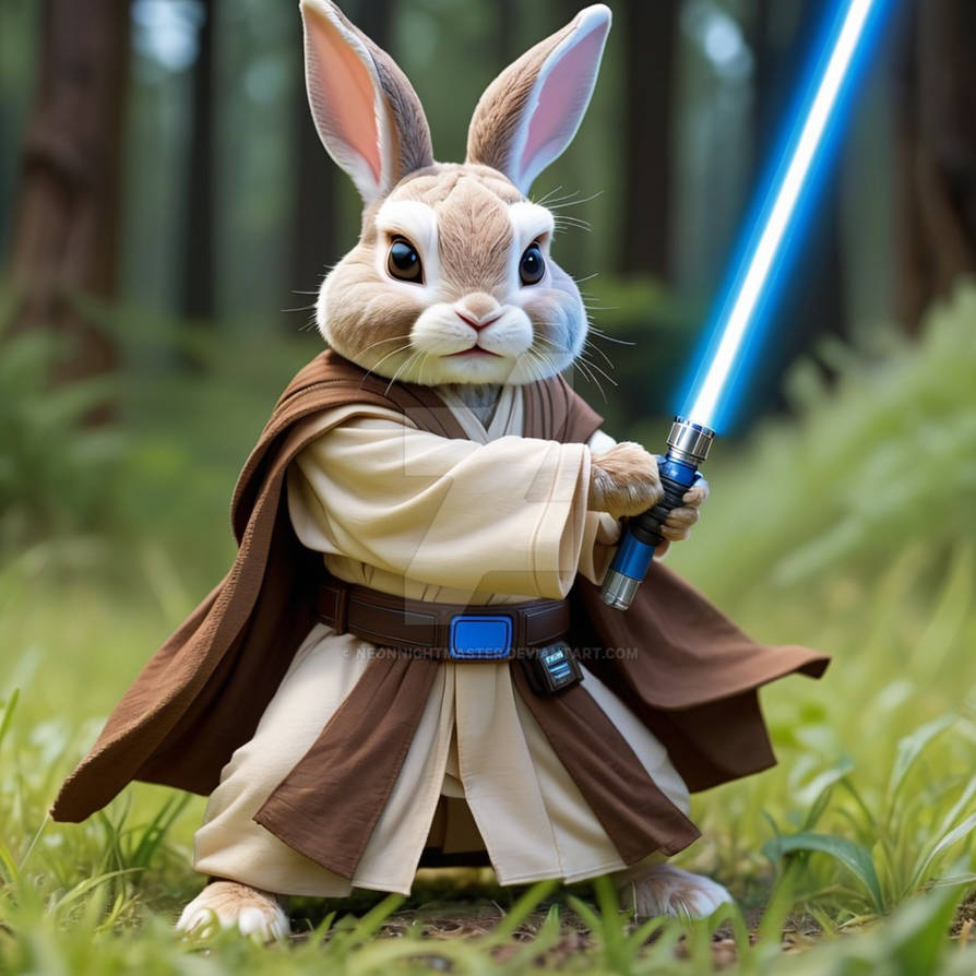 Jedi Bunny Rabbit by NeonNightmaster on DeviantArt