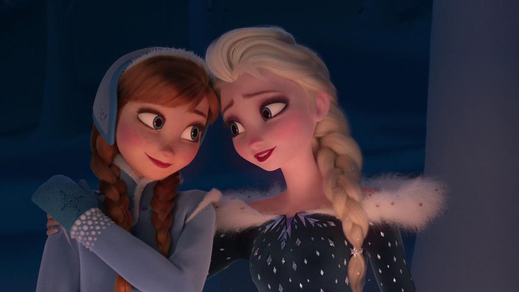 Песня мое сердце холодное словно. Elsa and Anna.
