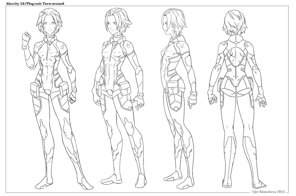 Alacrity Plug suit Turnaround by THEJETTYJETSHOW