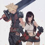 Cloud And Tifa Cherry Blossom