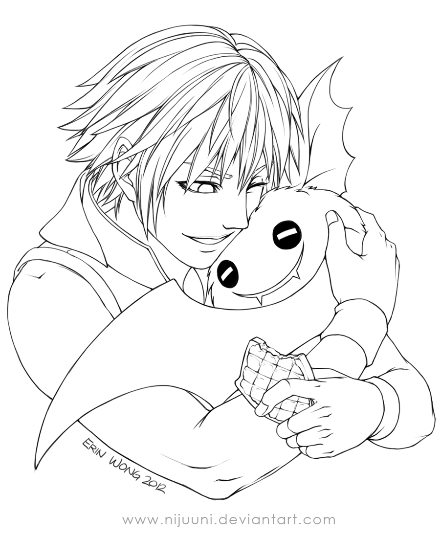 KHDDD - Riku's Companion Line Art