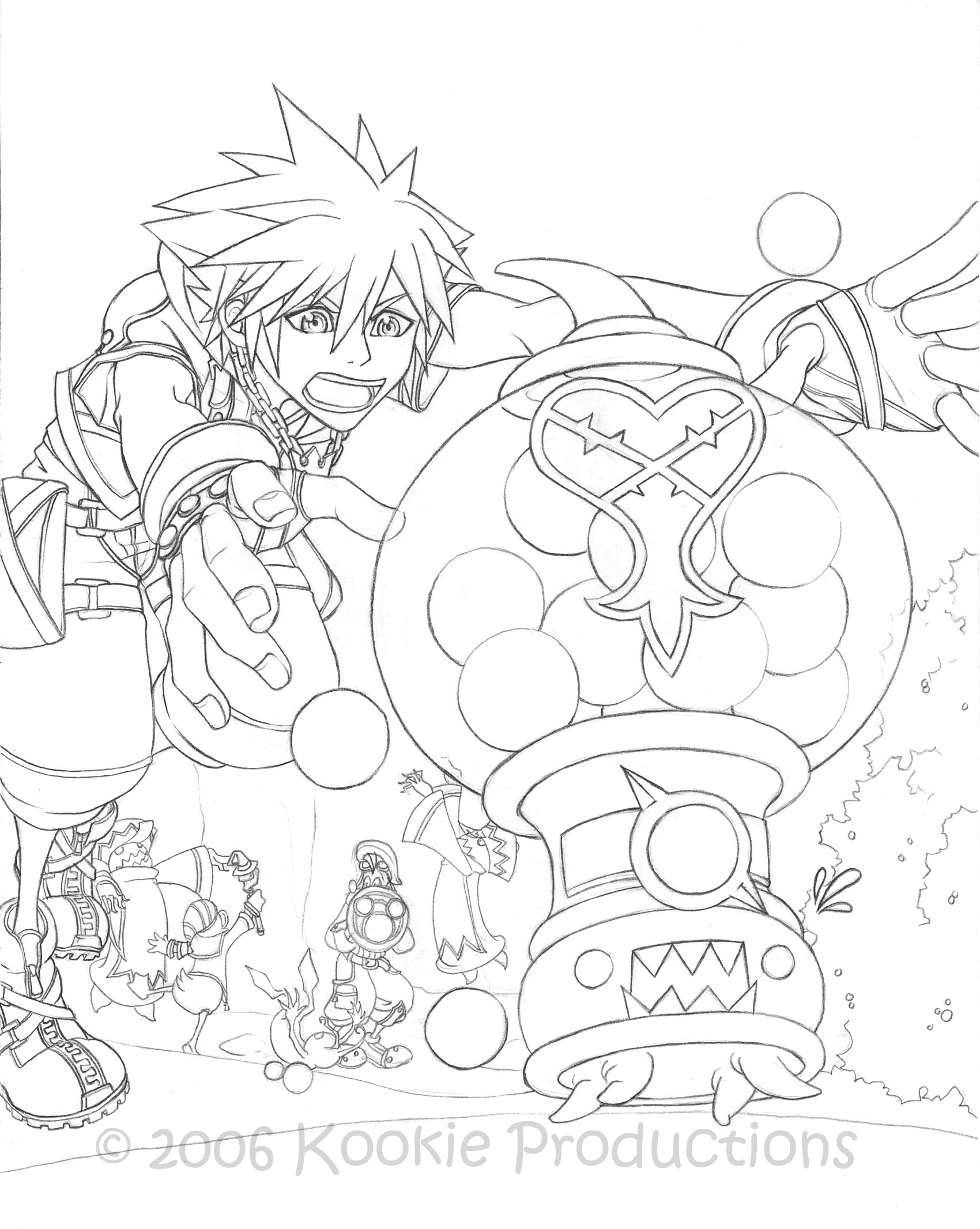 Kh2 Catch Em Coloring Page By Nijuuni On Deviantart