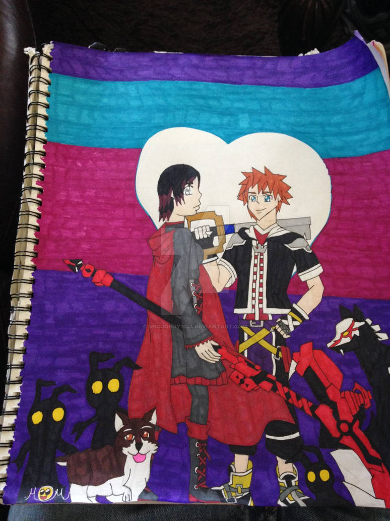 RWBYxKingdom Hearts Ruby and Sora by shojoboy1024 on DeviantArt