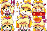 Free Isabelle Twitch Emotes by MuniaPie