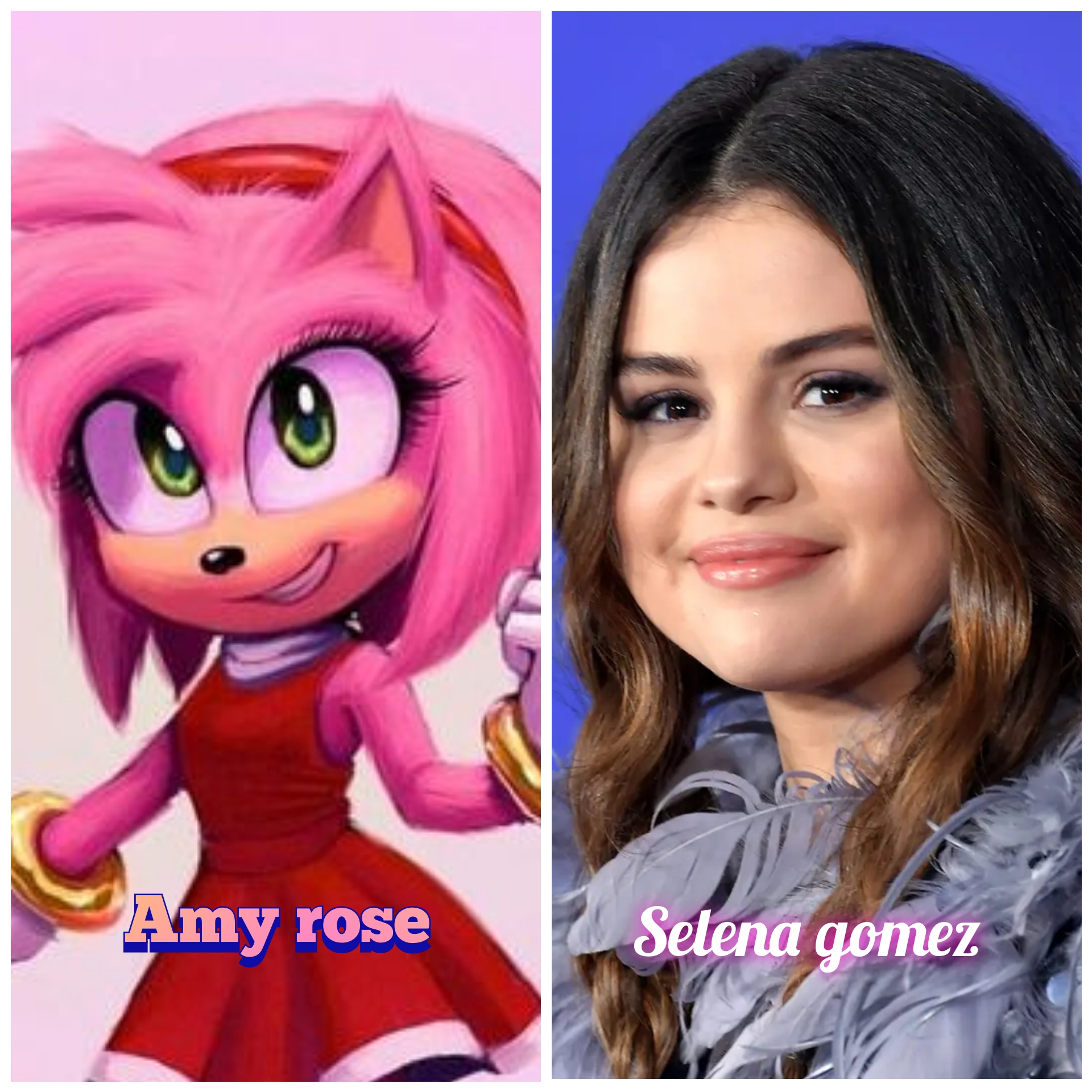 Sonic movie 3 cast: Selena gomez as Amy rose by ULTRAFRANC64 on