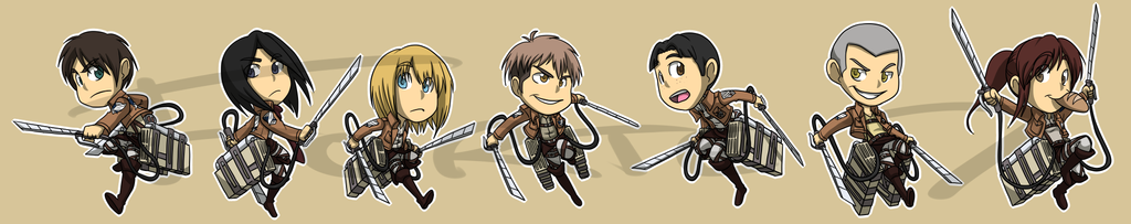 Stickers: Attack On Titan Set 1