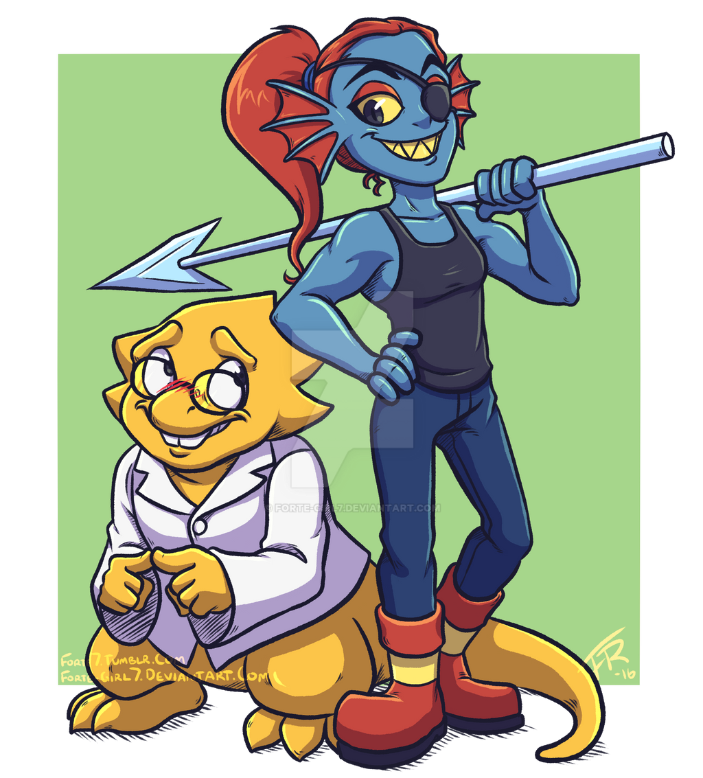 Undertale: Alphys and Undyne by forte-girl7 on DeviantArt