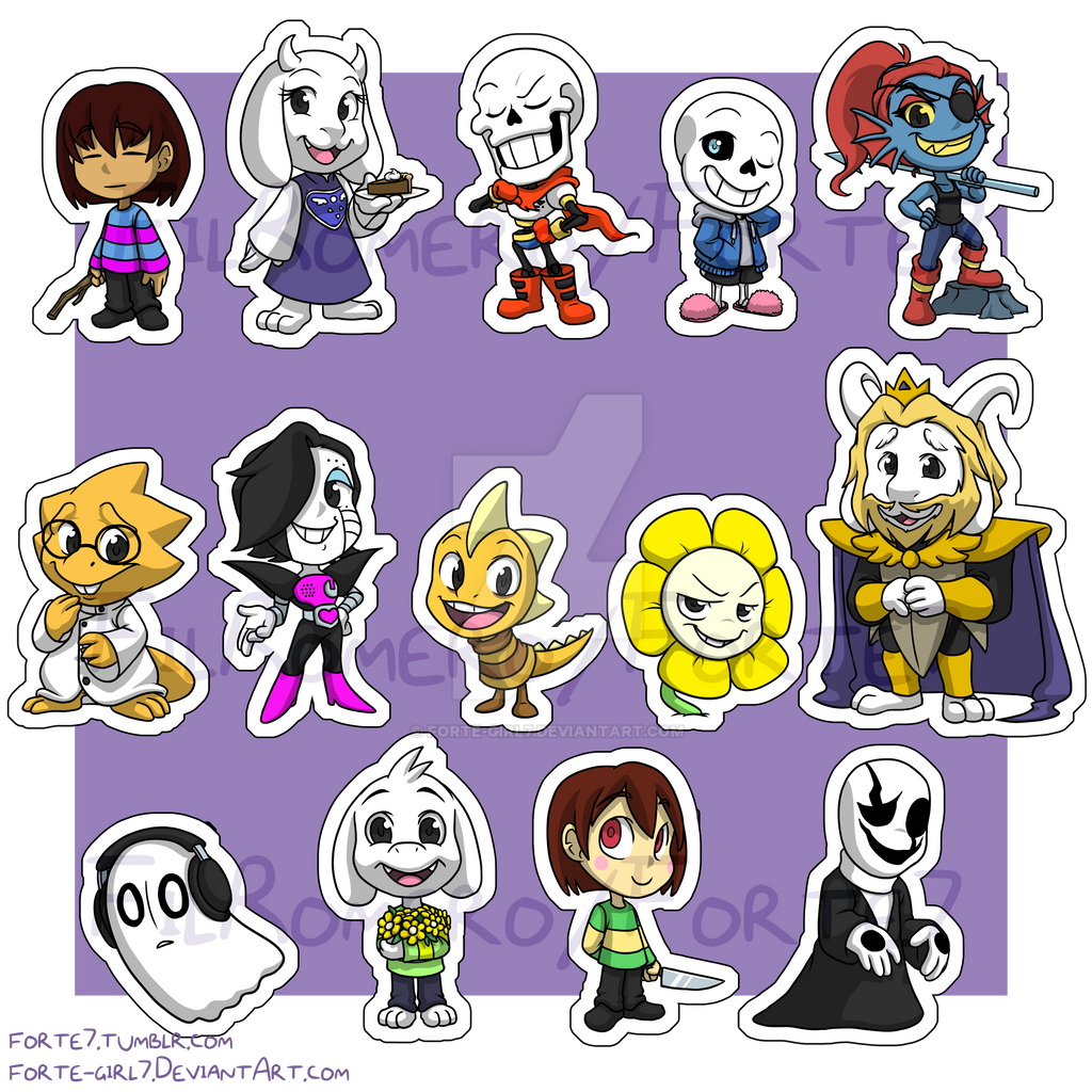 Stickers: Undertale by forte-girl7 on DeviantArt