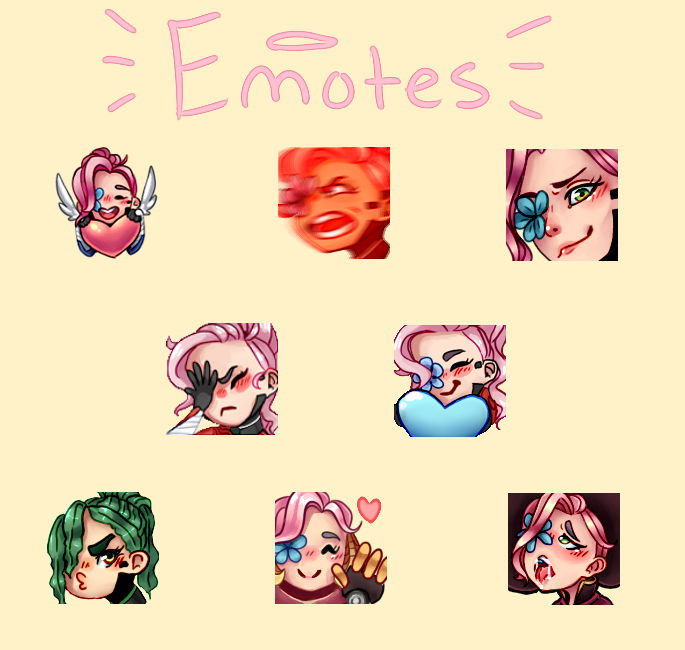 Emote Sheet by JingerPink on DeviantArt