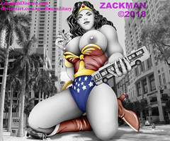 Giantess Wonder Woman by AmyGiantess
