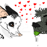 Hyena Possum love