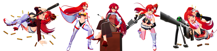 DONE - Yoko Littner from Gurren Lagann 3D Model