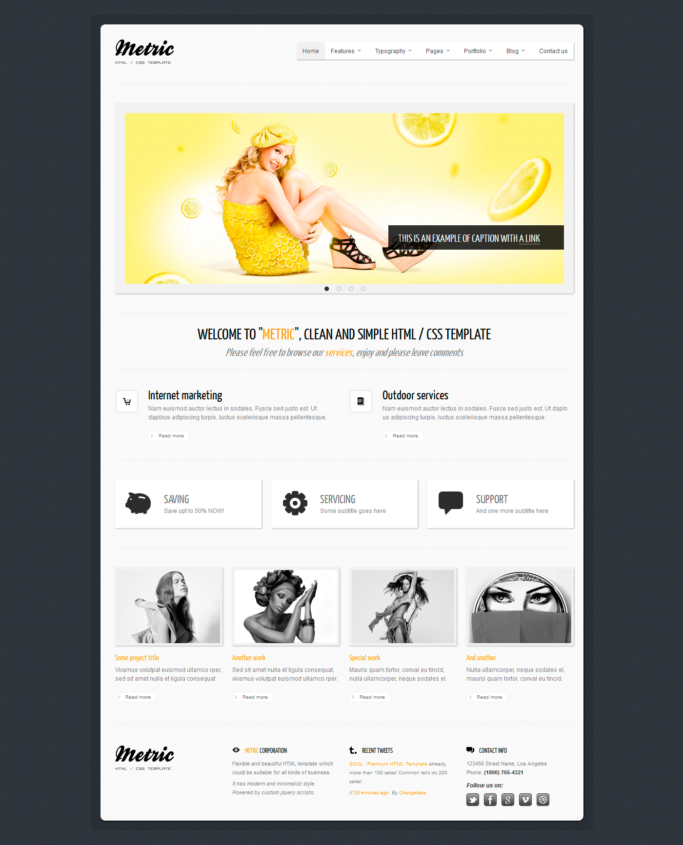 METRIC - Premium HTML Template