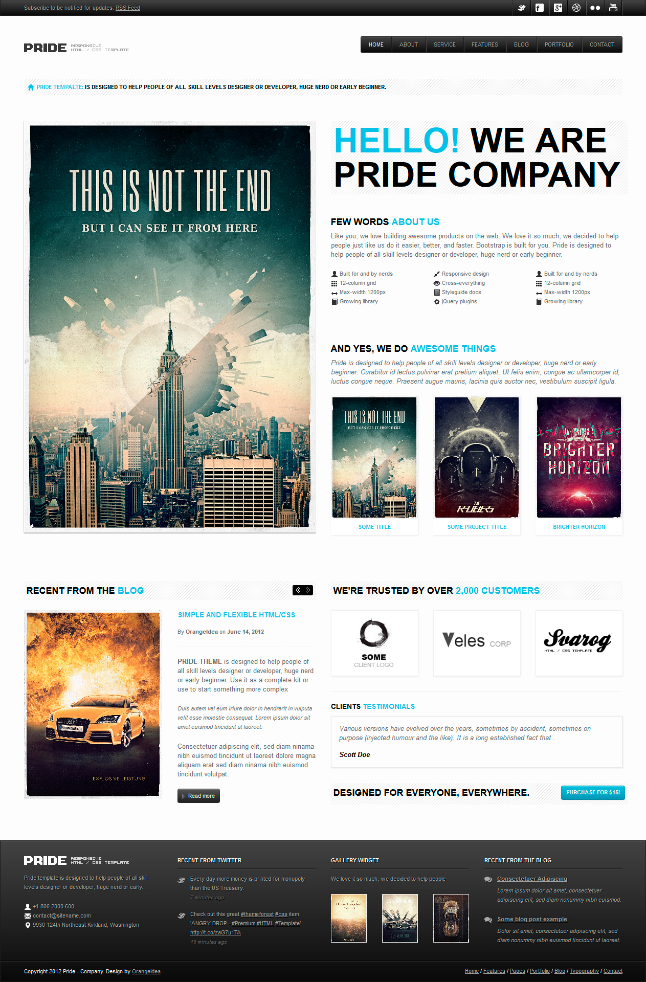 PRIDE - Responsive HTML Template