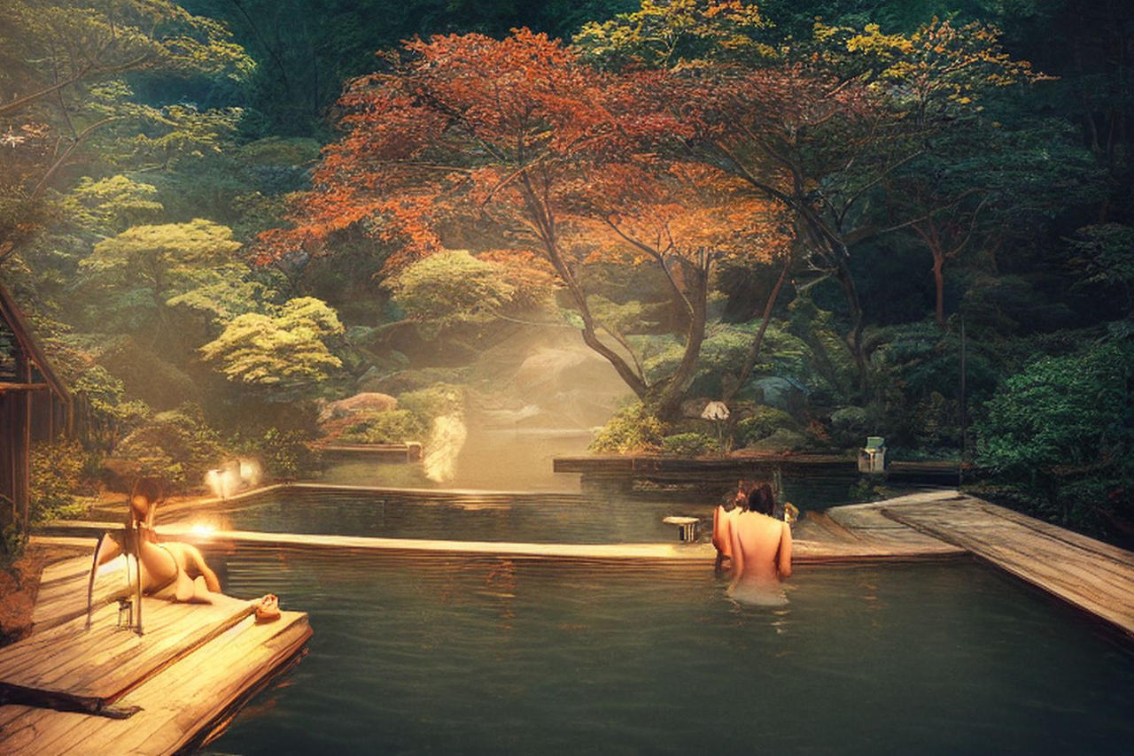 Hot Spring Background Night Japanese natural hot spring at night - 22 by Alby69 on DeviantArt