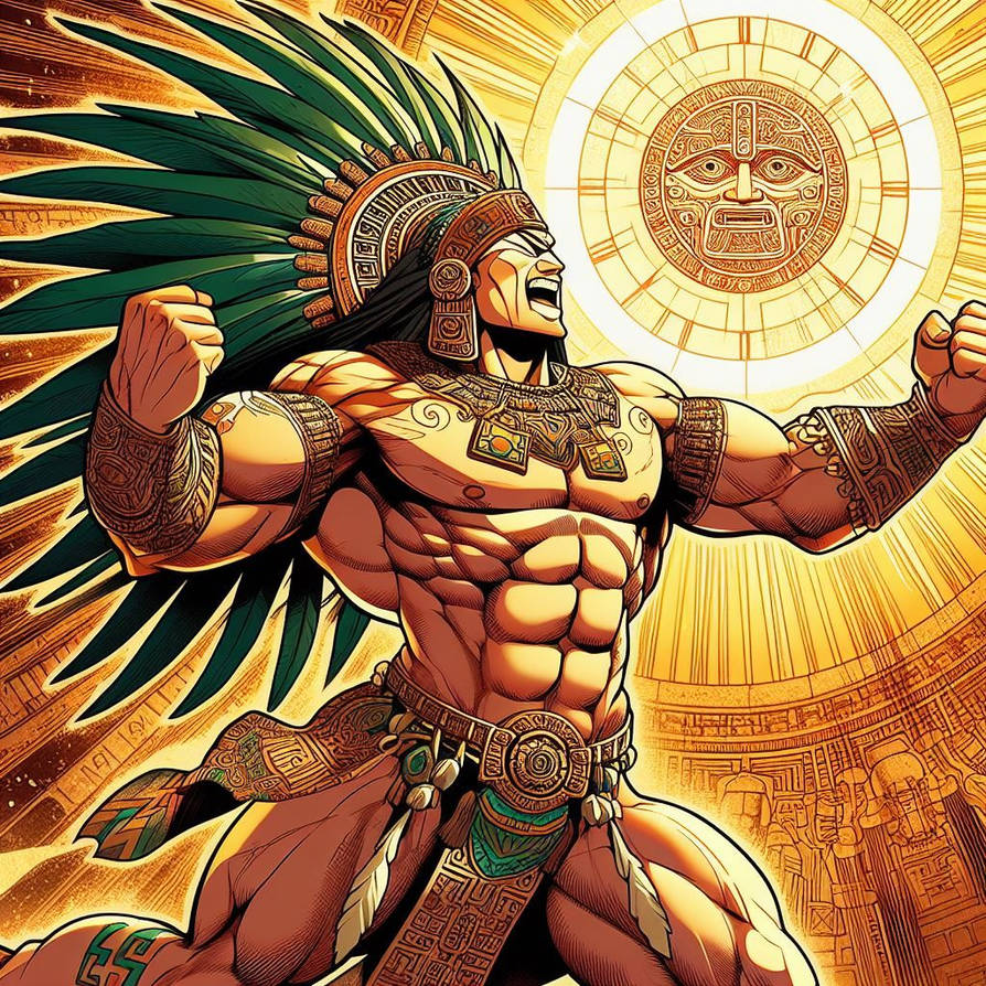 Aztec Body Physical AI Muscle - Aztec warrior celebrates the sun - 3 by Alby69 on DeviantArt