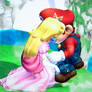 Mario and Peach Secret Kiss