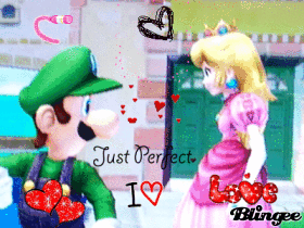 Luigi a Peach gif