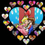 Mario and Peach hearts and hearts and...