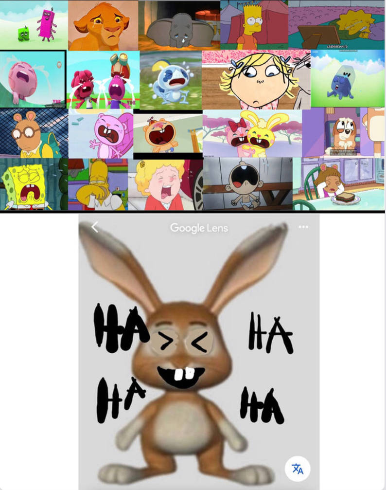 Alex Rabbit Crying Michu the Rabbit Laughing at Everyone Crying by hclarke2 on DeviantArt