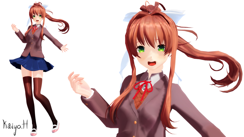 Mmd Ddlc Monika By Kaiyohikari On Deviantart