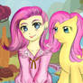 Fluttershy Human and Pony -Tanweenie