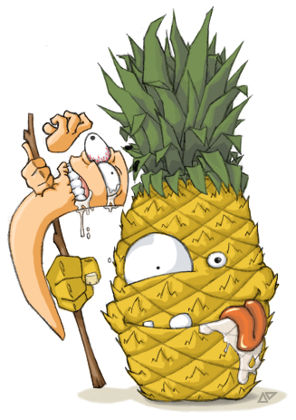 Pineapple on a stick? Nope...