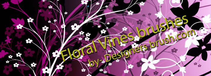 Floral vines Photoshop brushes