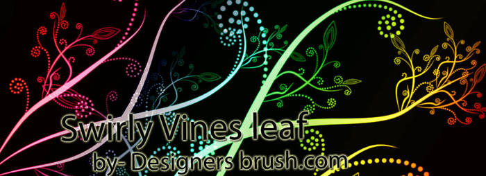 Swirly Vines leaf Photoshop brushes