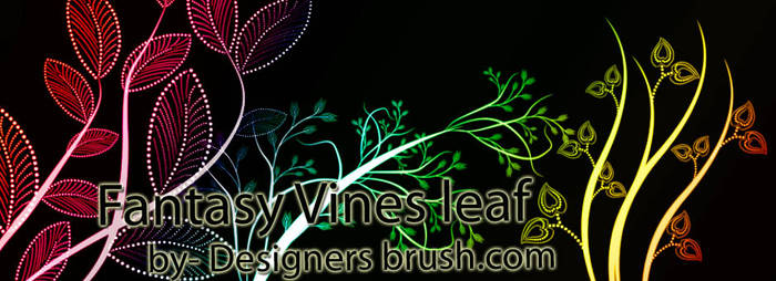 Fantasy Vines leaf Photoshop brushes