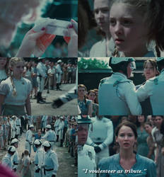 I voulenteer! I voulenteer as tribute. - THG