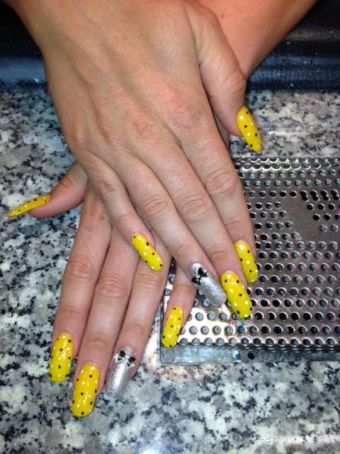 Yellow Poka dots