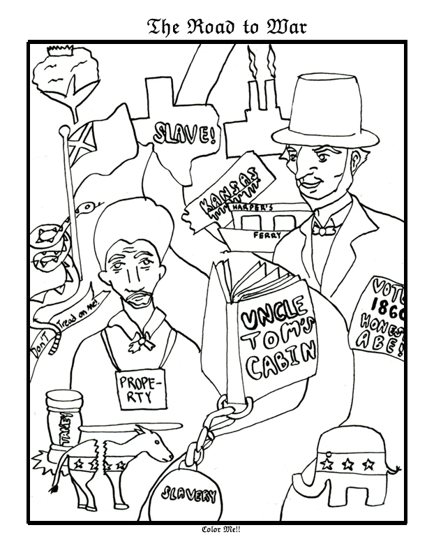 Road to War Coloring Page