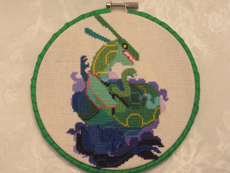 Cross Stitch - Rayquaza