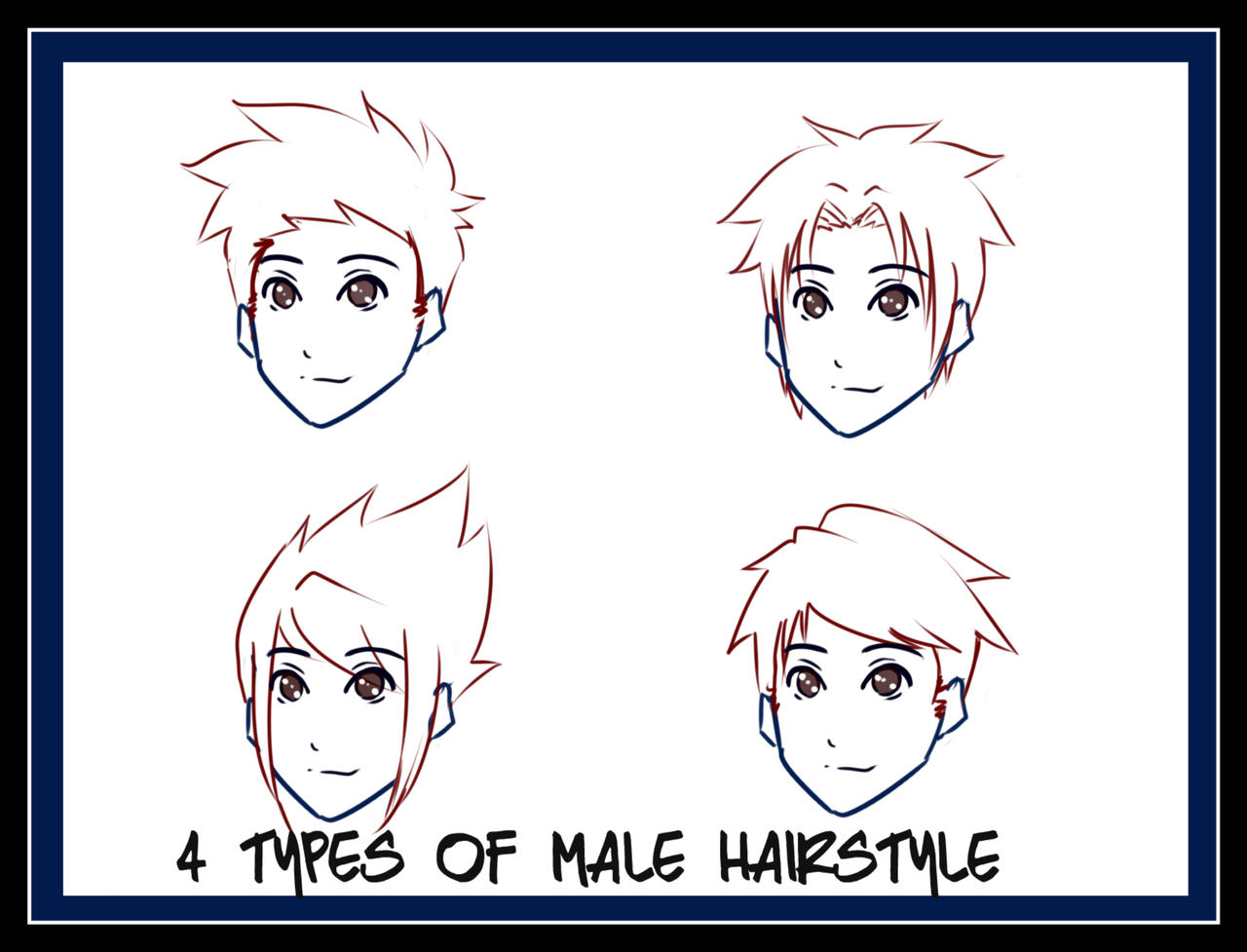 4 Types Of Anime Male Hairstyle By Awaikki96 On Deviantart