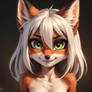 Surprised cute little fox girl :3